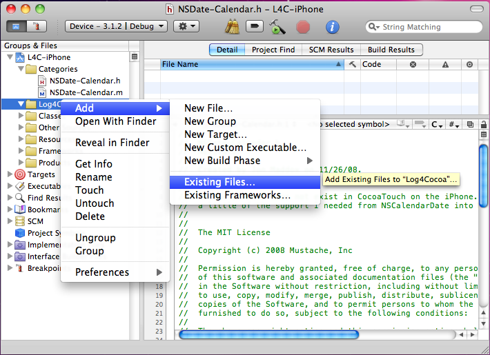 Add: Existing Files...