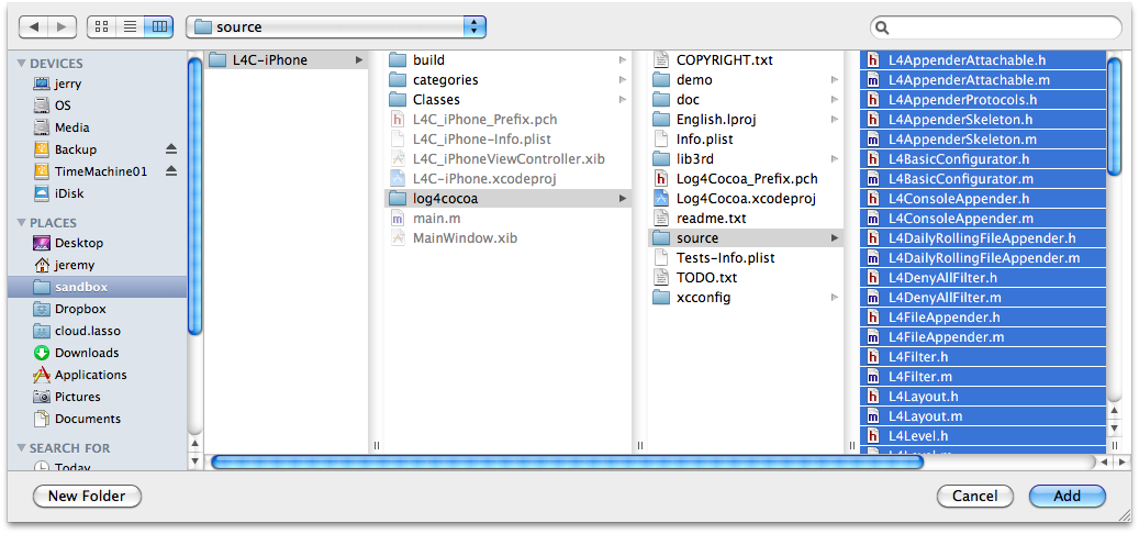 Select the NSDate-Calendar.* files